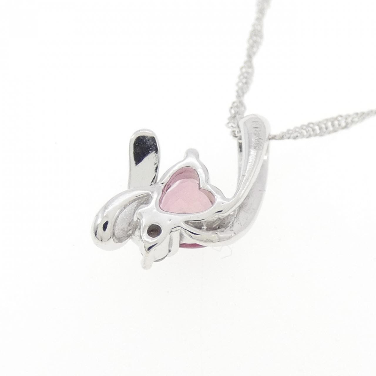 K18WG ハート トルマリン ネックレス