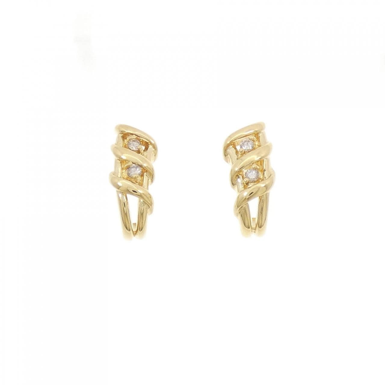 K18YG ダイヤモンド ピアス 0.10CT