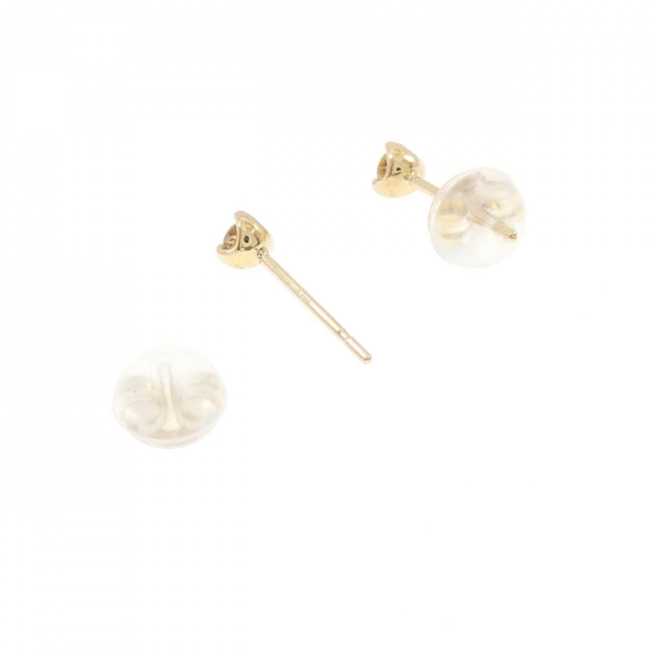 K18YG ソリティア ダイヤモンド ピアス 0.10CT