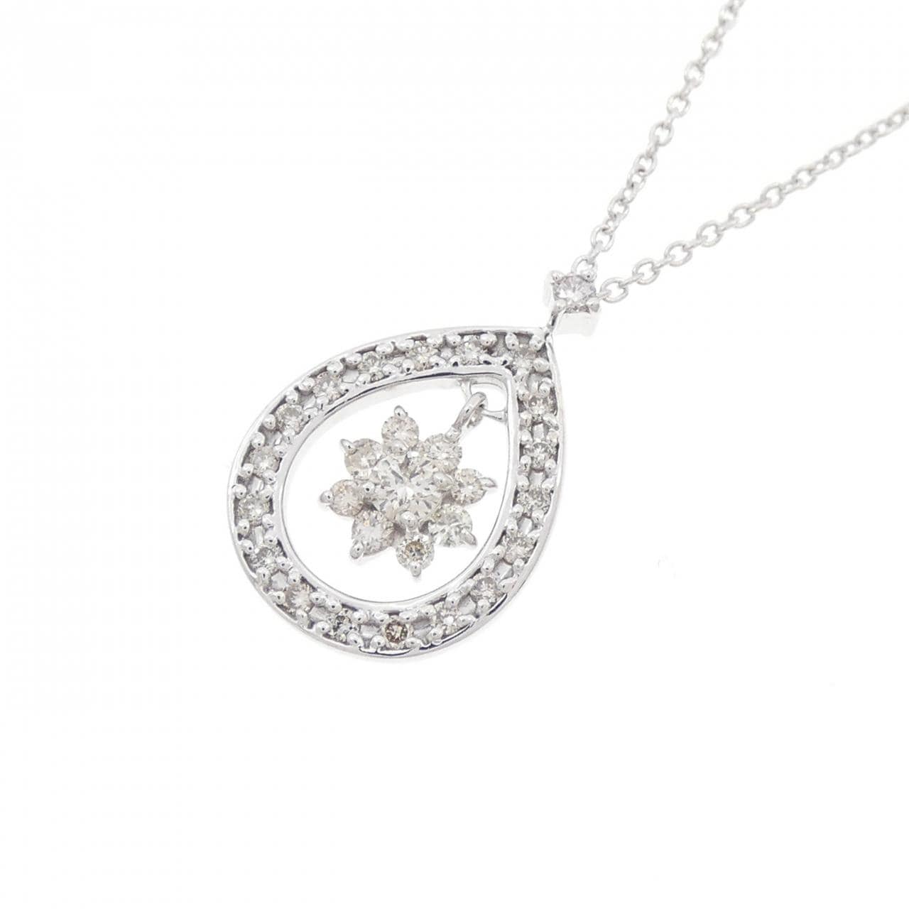K10WG ダイヤモンド ネックレス 0.28CT