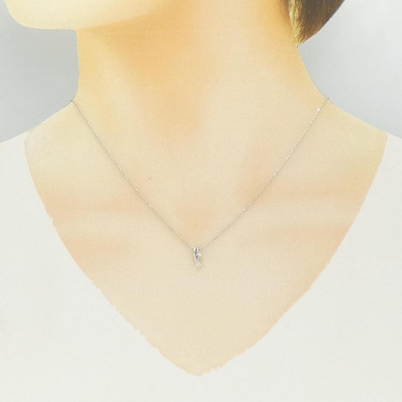 PT900/PT850 ダイヤモンド ネックレス 0.06CT