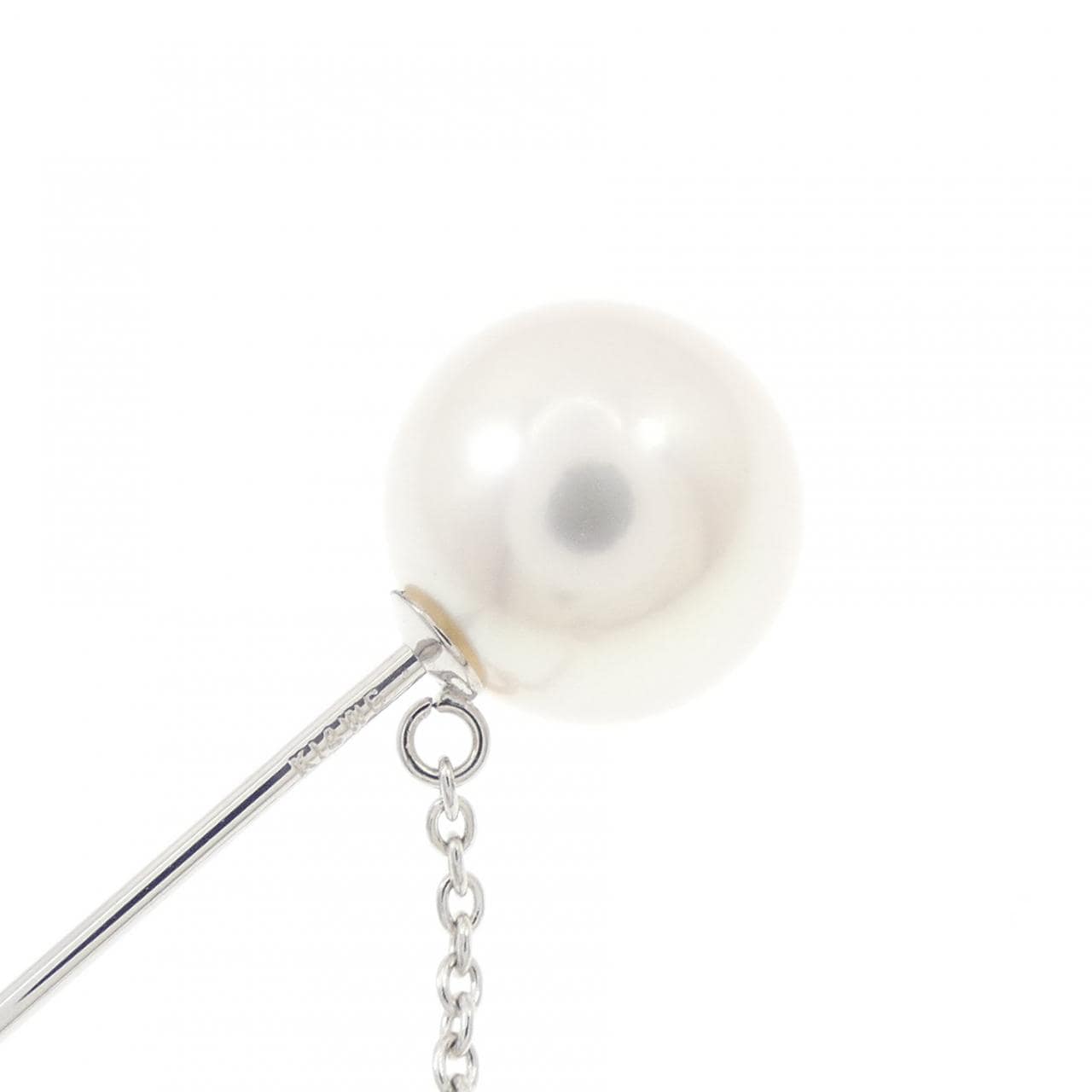 K14WG 白蝶パール ブローチ 9.7mm