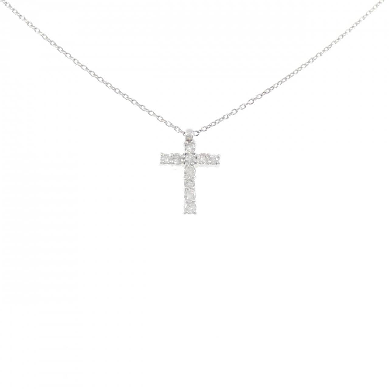 PT850 クロス ダイヤモンド ネックレス 0.33CT