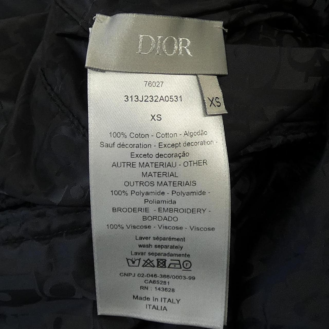 ディオール DIOR リバーシブルトラックジャケット オブリーク OBLIQUE 313J232A0531 ブルゾン