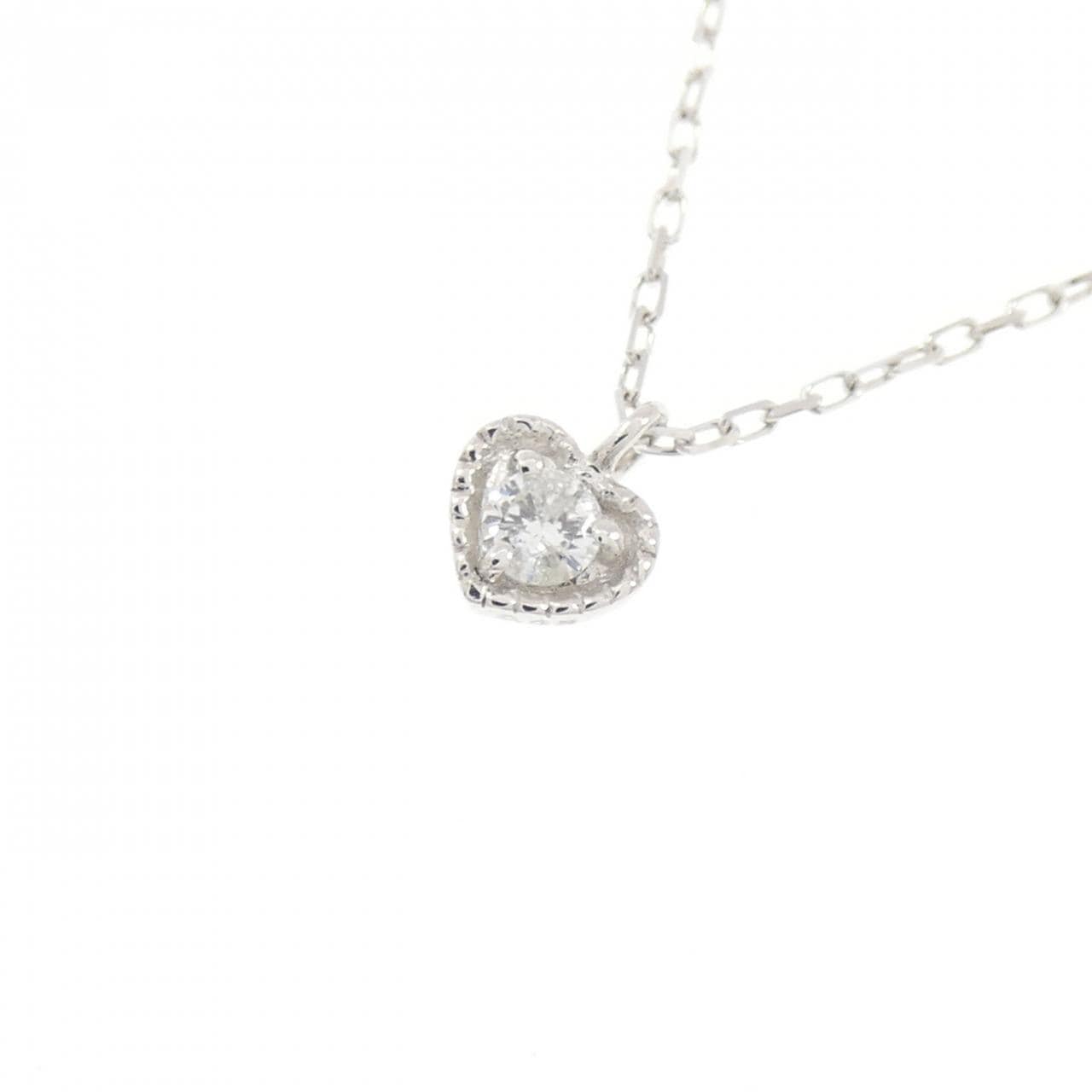 コメ兵｜K10WG ハート ダイヤモンド ネックレス 0.05CT｜ジュエリー