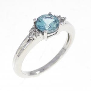 K18WG ジルコン リング 0.74CT