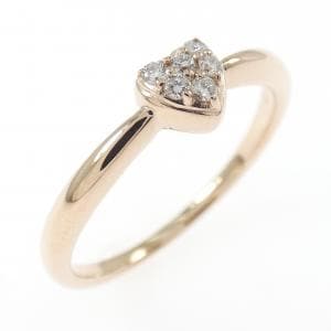 K18PG ハート ダイヤモンド リング 0.07CT