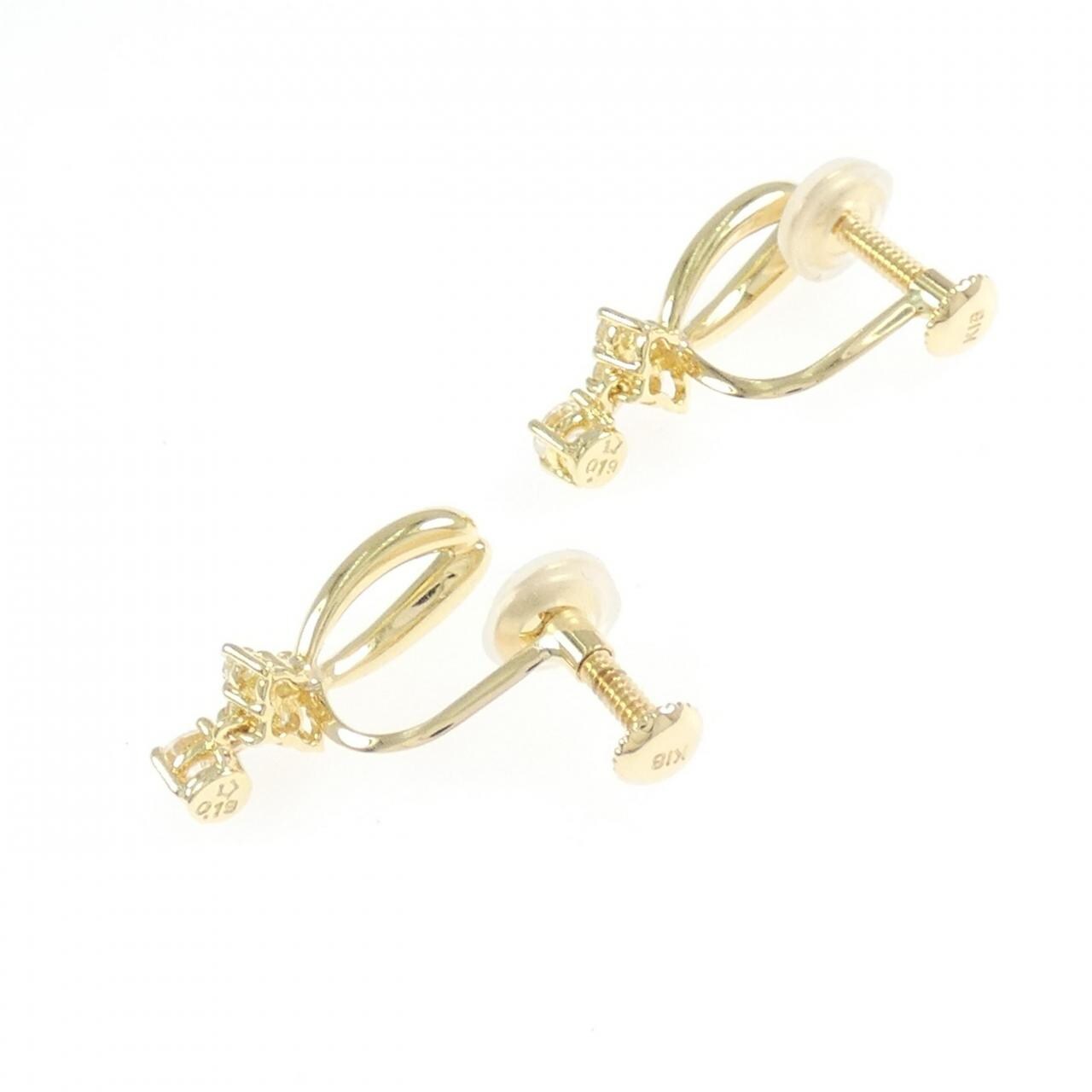 K18YG ダイヤモンド イヤリング 0.38CT