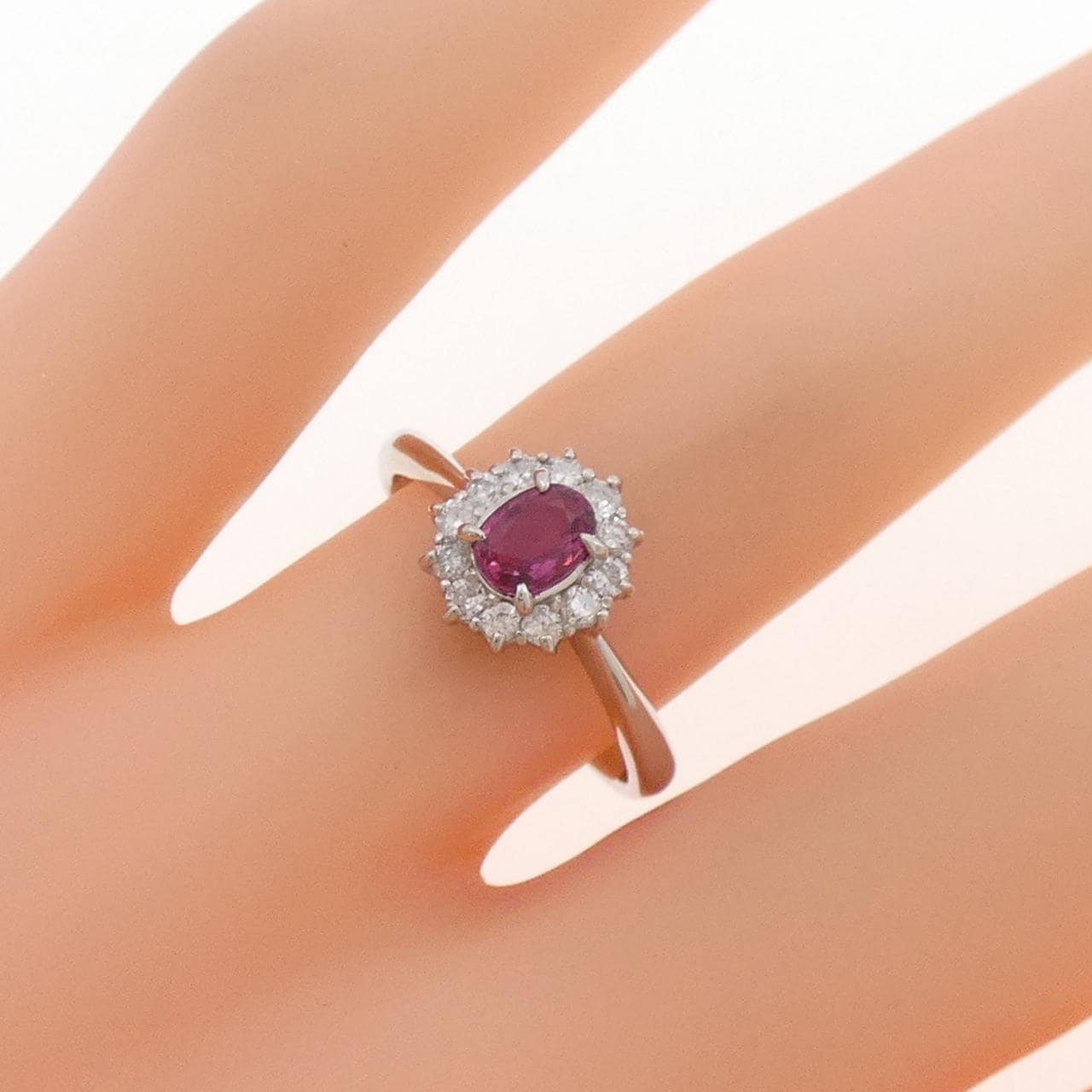 PT900 ルビー リング 0.41CT