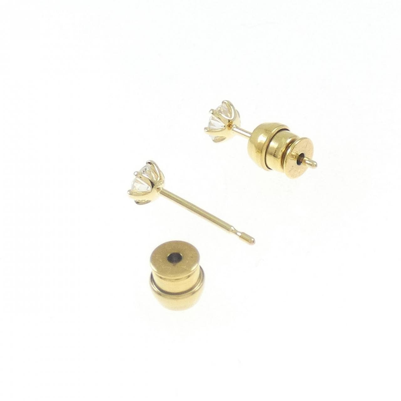 【リメイク】K18YG/ST ダイヤモンド ピアス 0.224CT 0.226CT G SI2 VG-GOOD