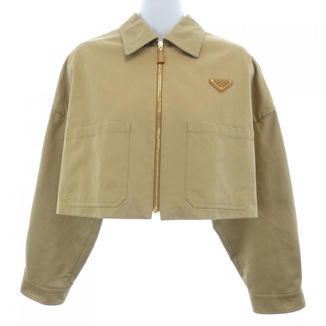 プラダ PRADA キャメルヘアブルゾンジャケット トライアングルロゴ P536O SOOO 10YP ジャケット