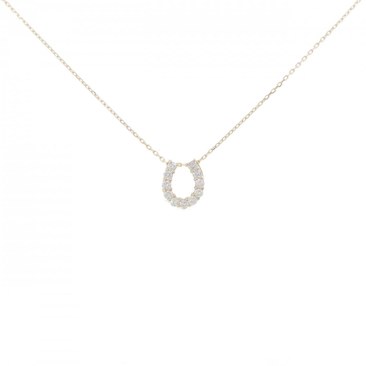 【リメイク】K10YG ホースシュー ダイヤモンド ネックレス 0.20CT