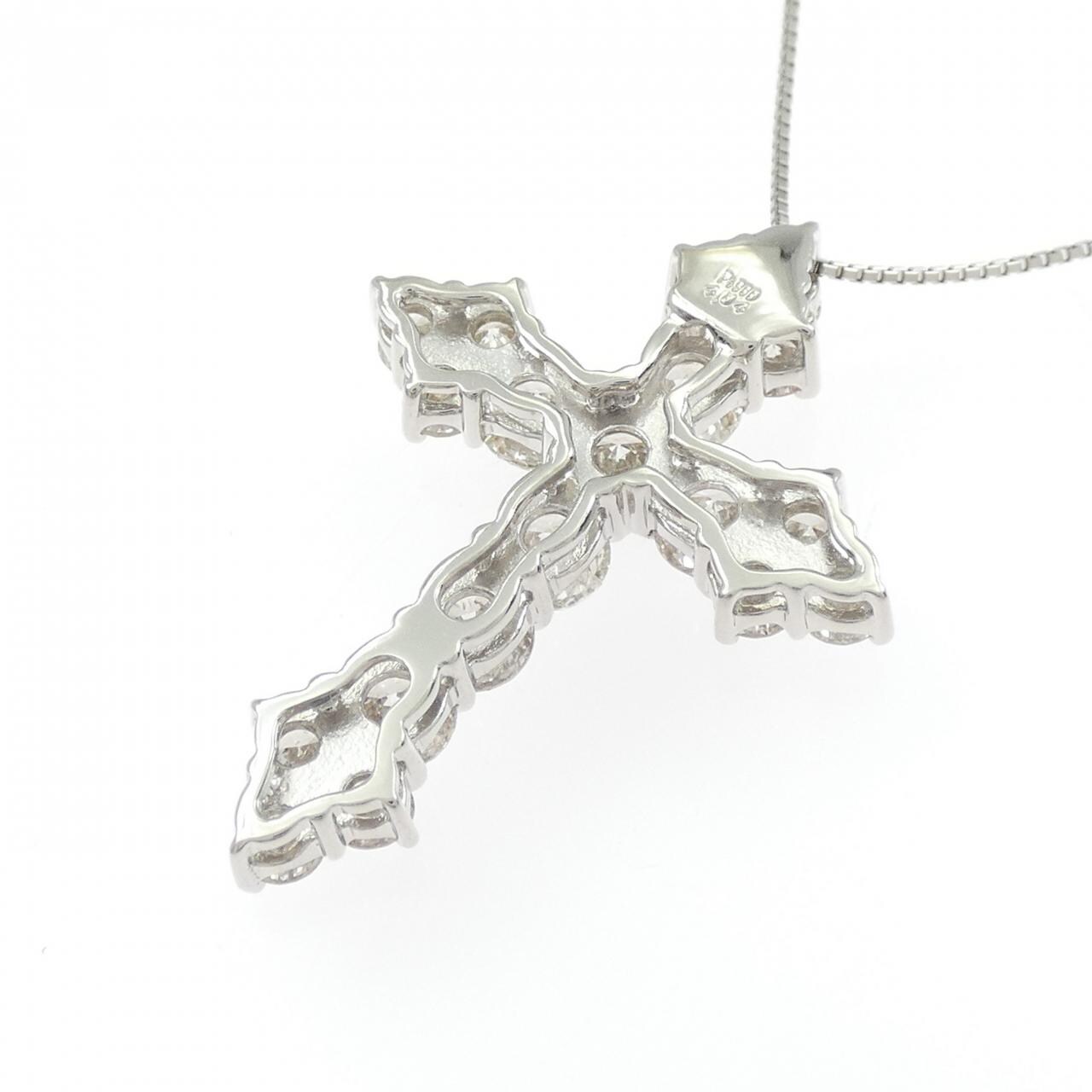 PT900/PT850 クロス ダイヤモンド ネックレス 4.04CT