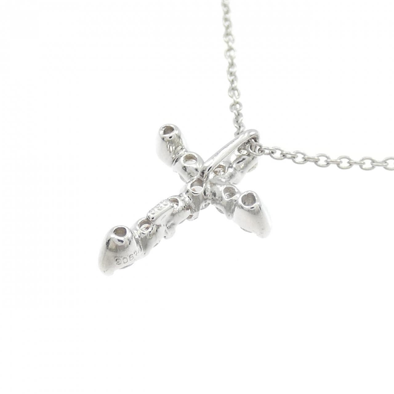 PT900/PT850 クロス ダイヤモンド ネックレス 0.30CT