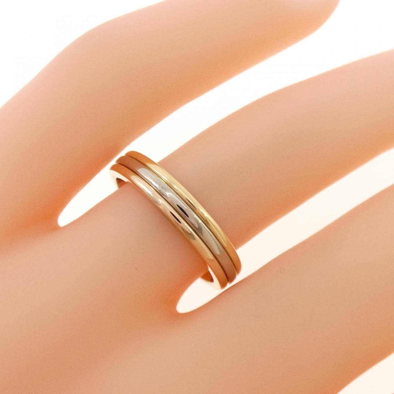 カルティエ スリーゴールドウェディング リング