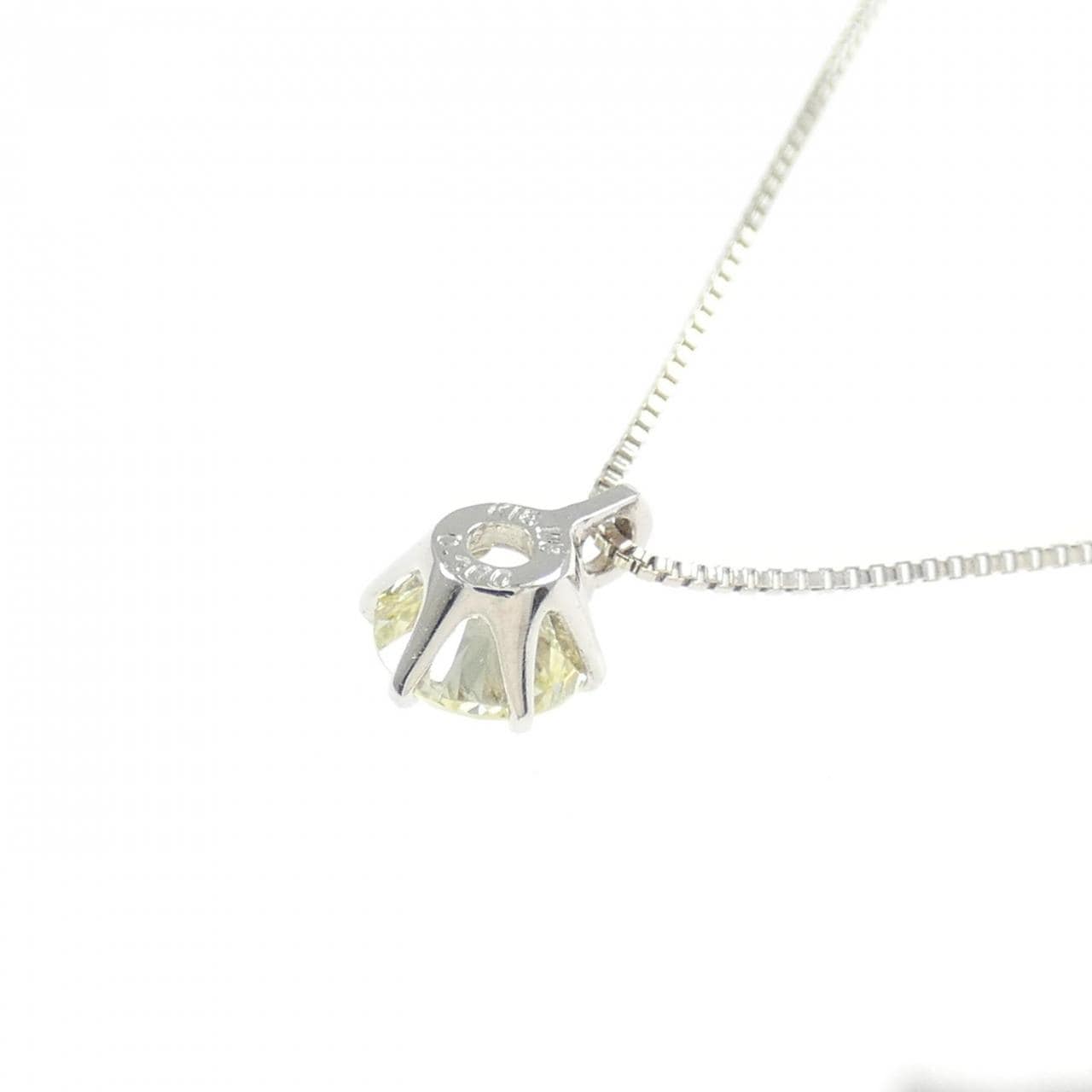 K18WG ソリティア ダイヤモンド ネックレス 0.360CT