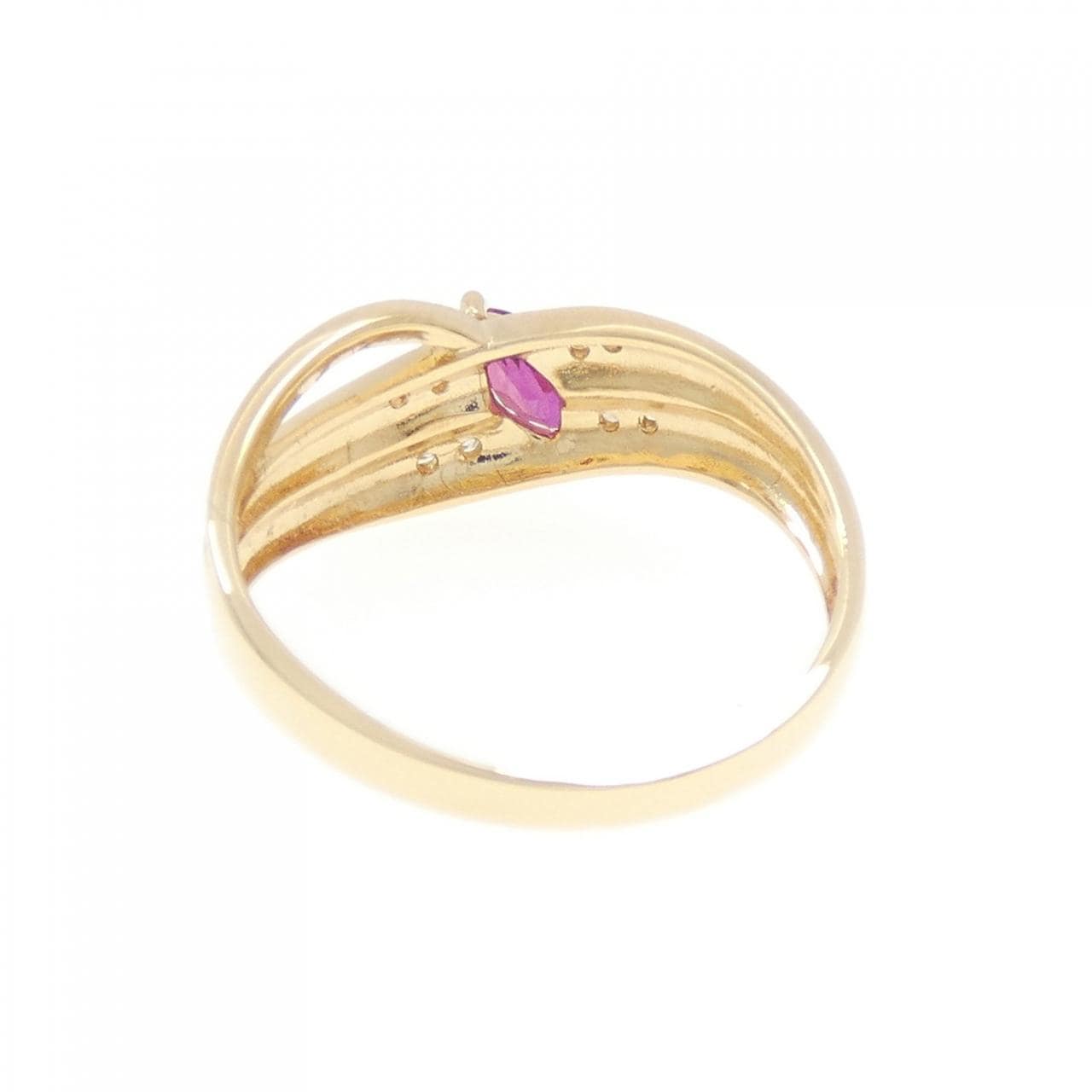 K18YG ルビー リング 0.23CT