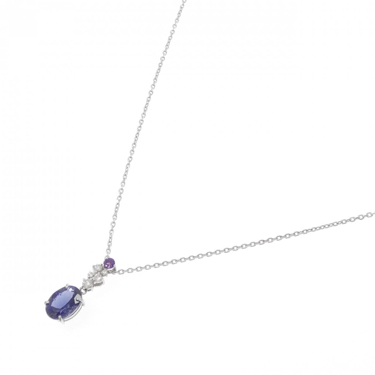PT900/PT850 アイオライト ネックレス 1.11CT
