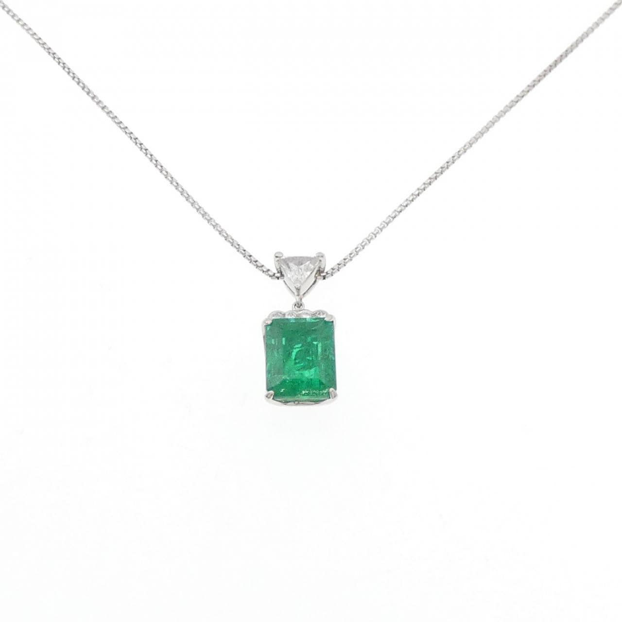 PT900/PT850 エメラルド ネックレス 3.94CT