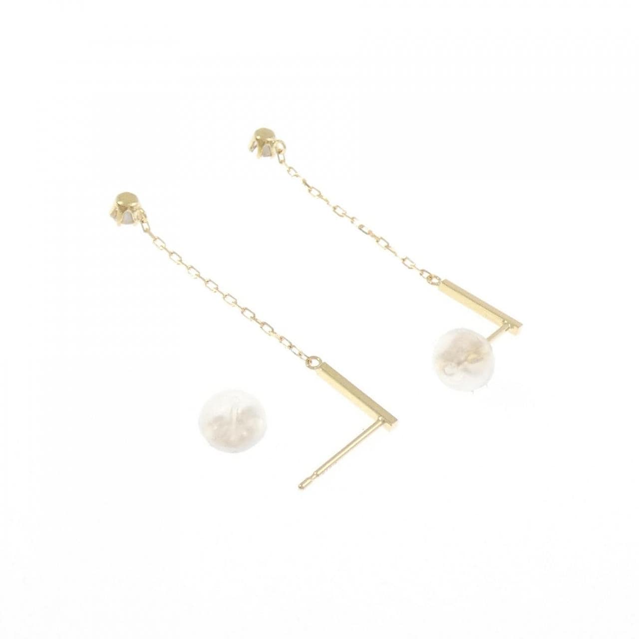 【新品】K18YG ダイヤモンド ピアス 0.15CT