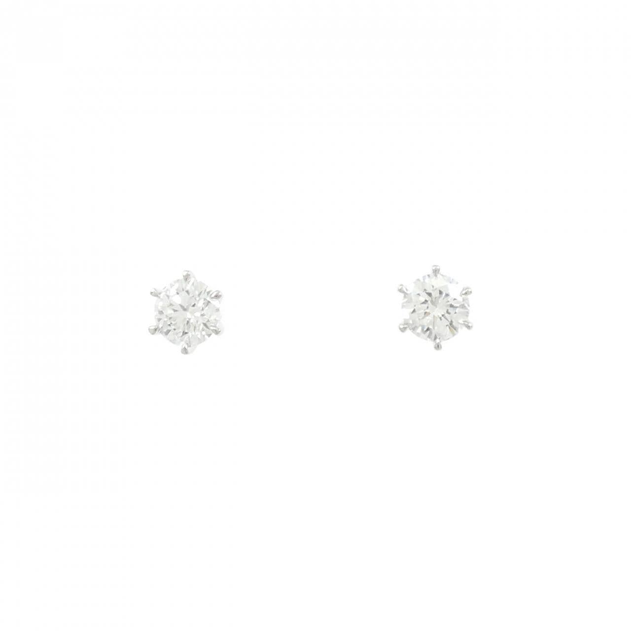 【リメイク】PT900/ST ダイヤモンド ピアス 0.315CT 0.316CT F VVS2 3EXT-EXT