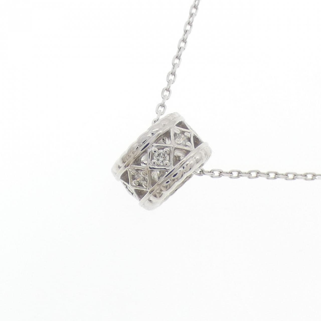 PT950/K18WG ダイヤモンド ネックレス