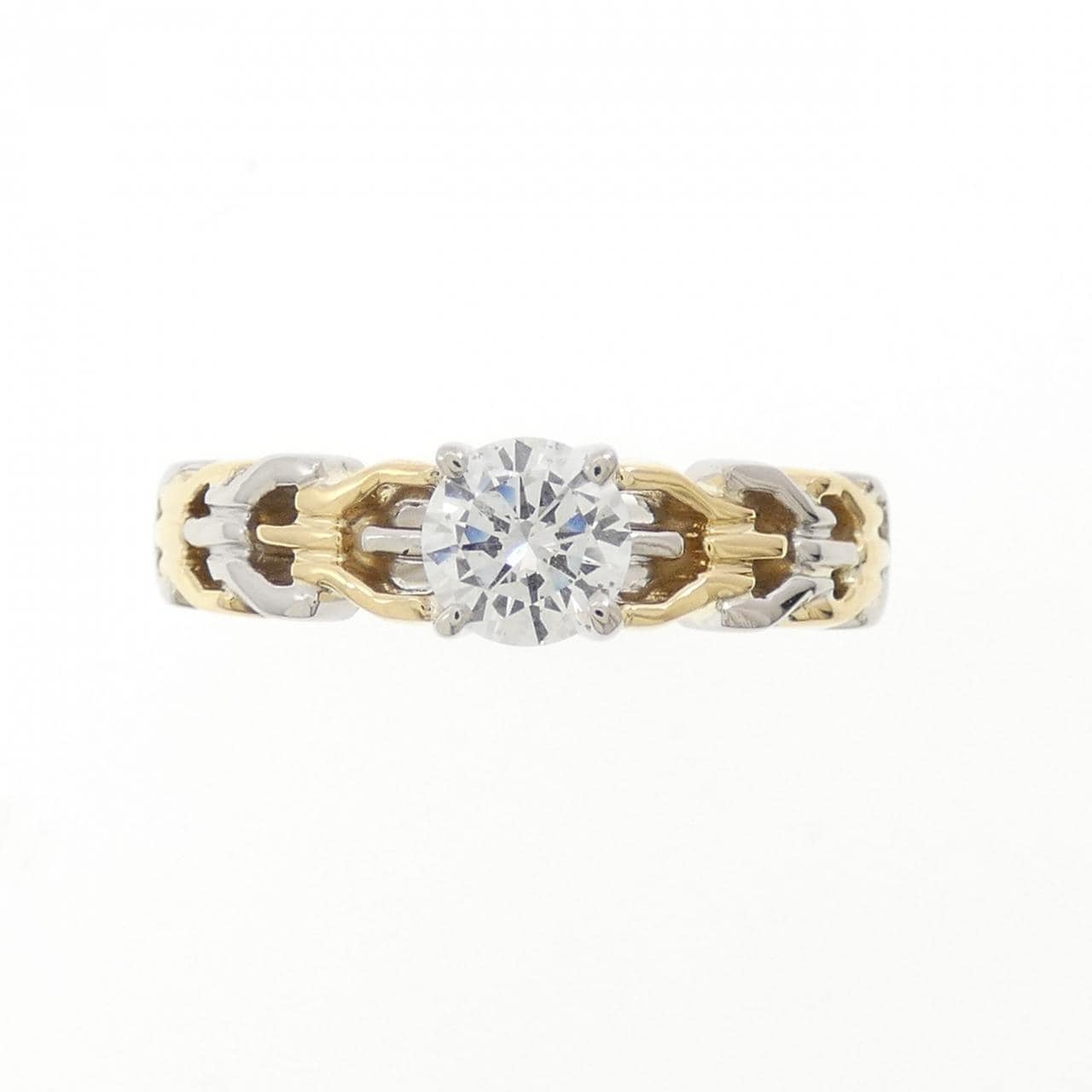 PT900/K18YG ダイヤモンド リング 0.435CT