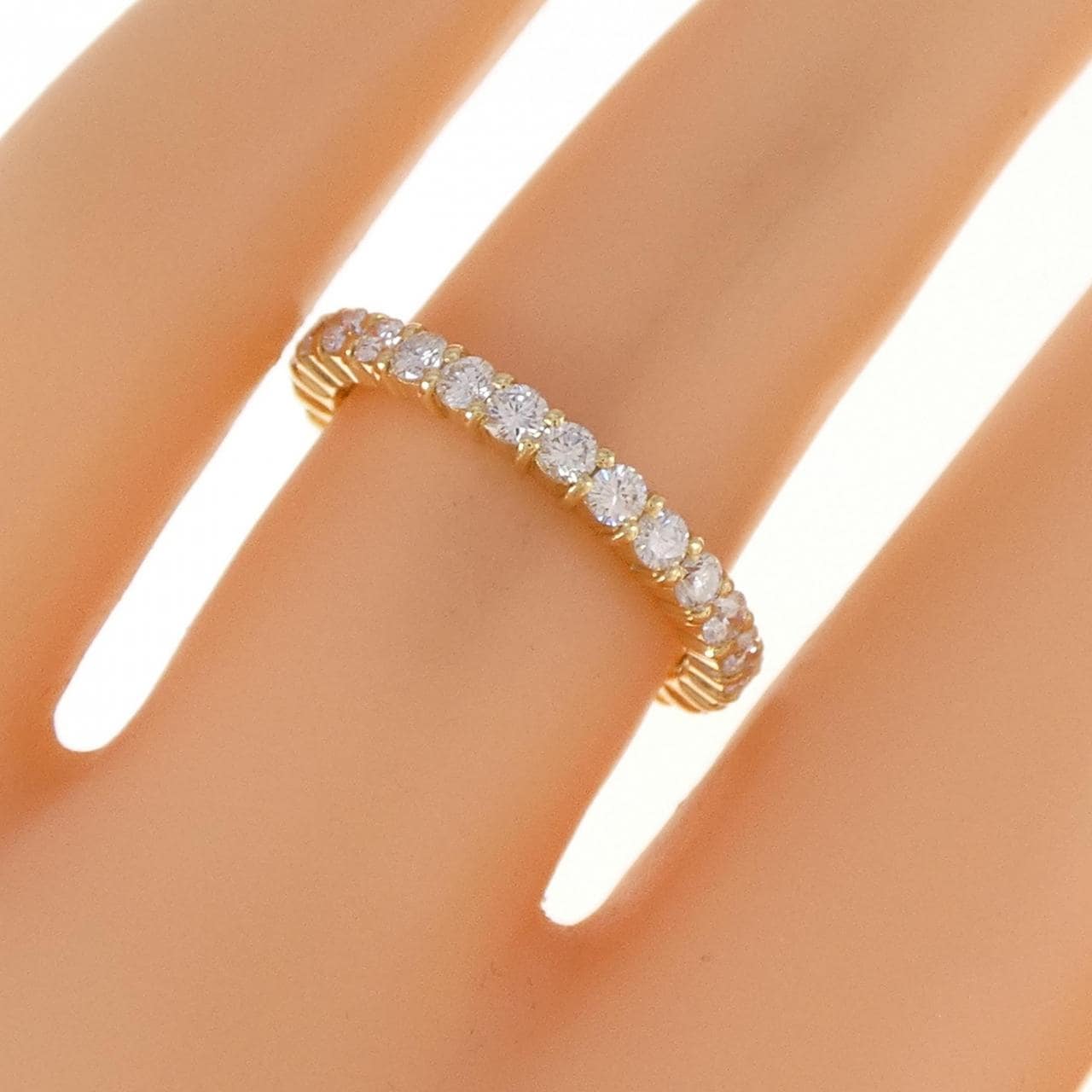 K18YG フルエタニティ ダイヤモンド リング 0.96CT