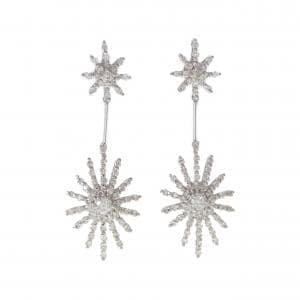 K18WG/K14WG ダイヤモンド ピアス 1.10CT