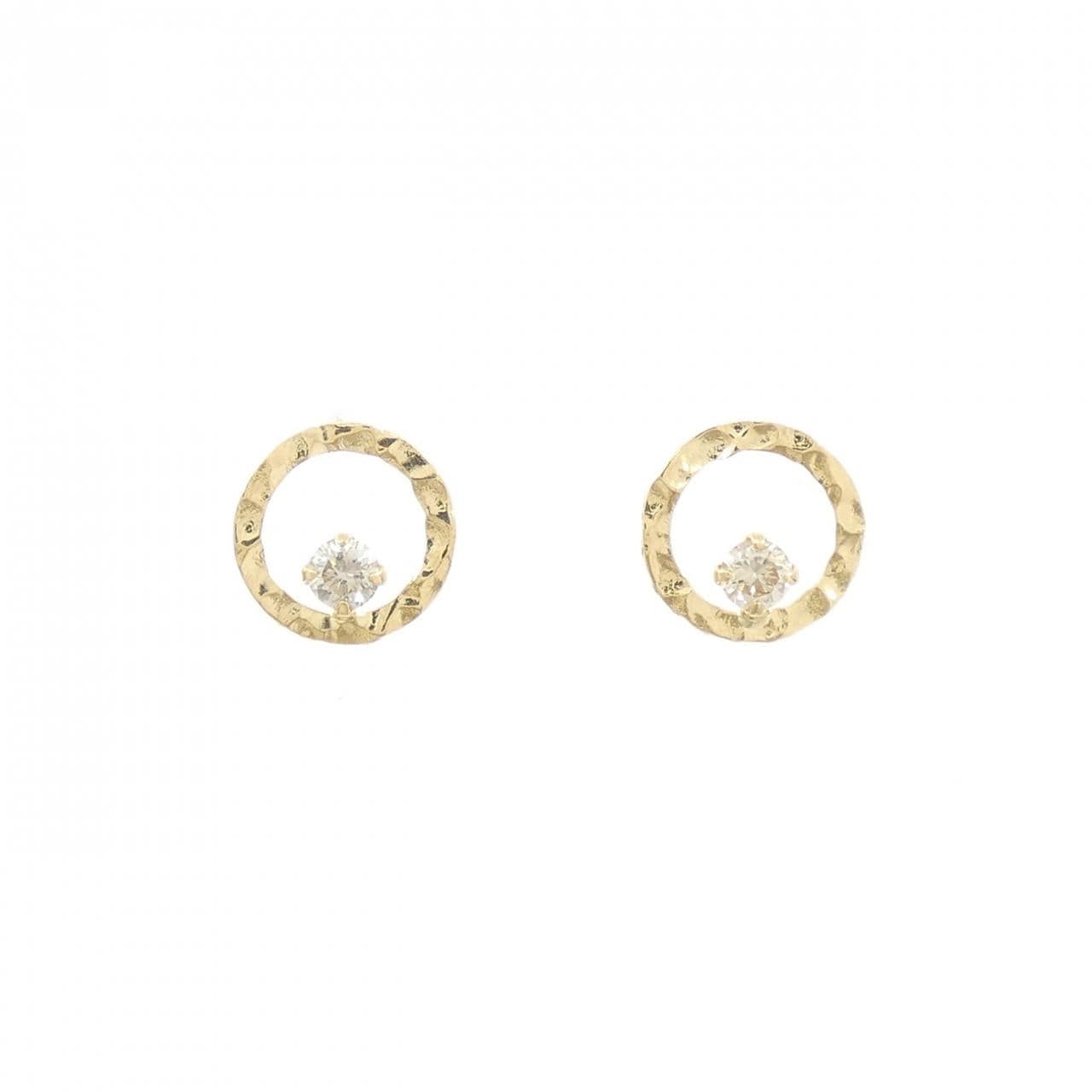 K18YG鑽石耳環 0.14CT