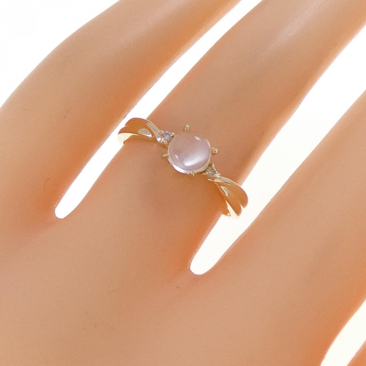 K18YG ムーンストーン リング