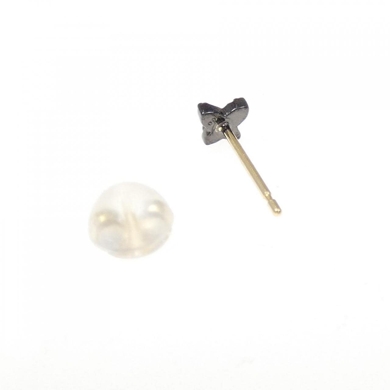 [BRAND NEW] K18BG/K18 Diamond Earrings, One Ear, 0.02CT