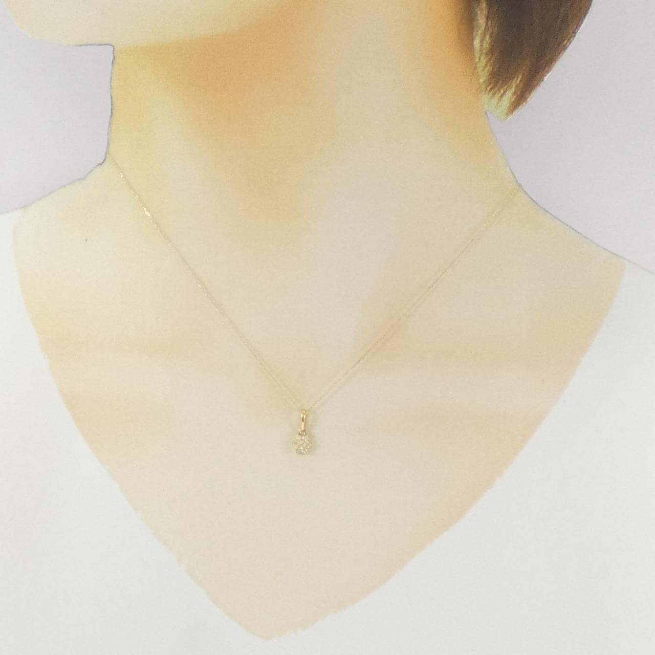 K18YG ダイヤモンド ネックレス 0.14CT