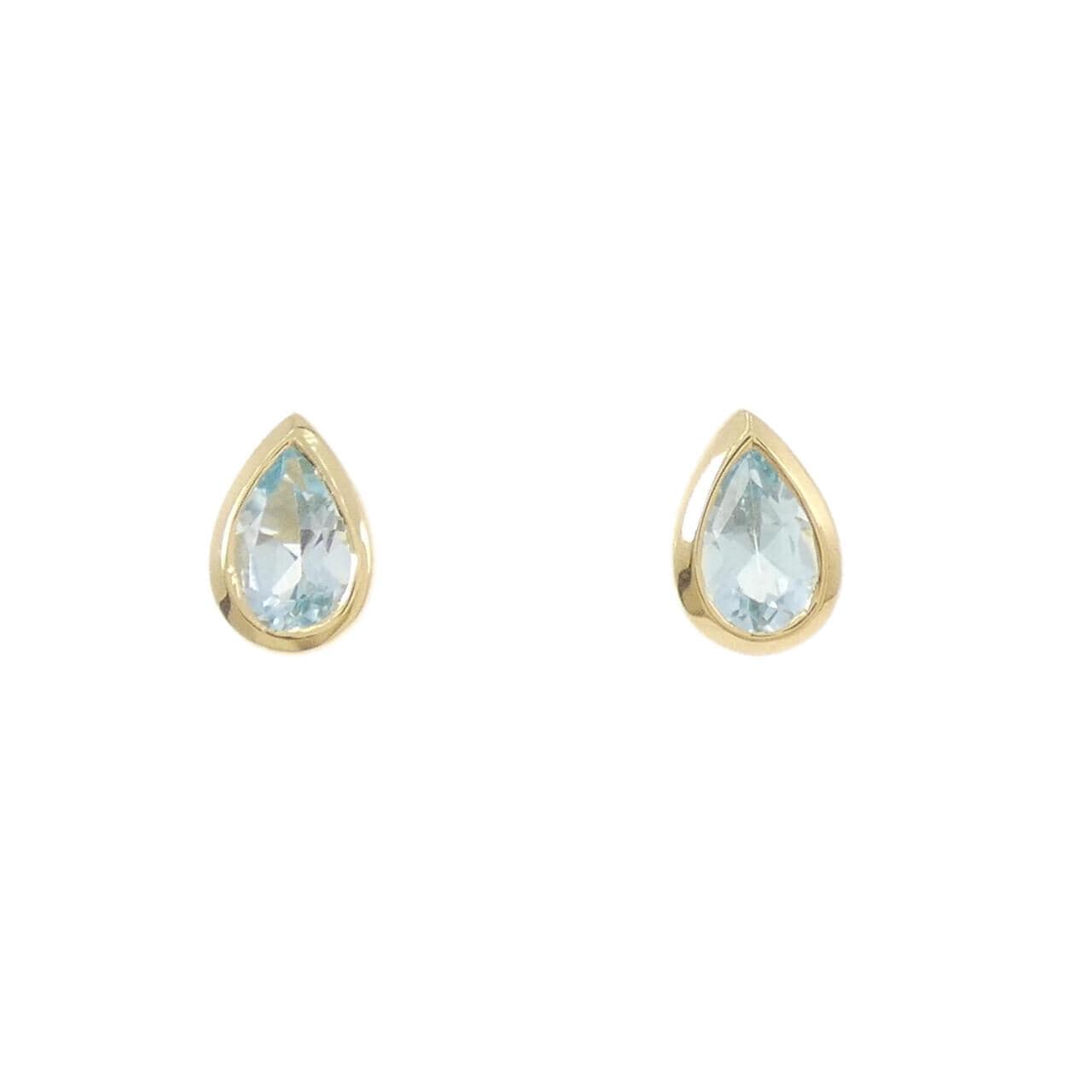 750YG/K18YG ブルートパーズ ピアス