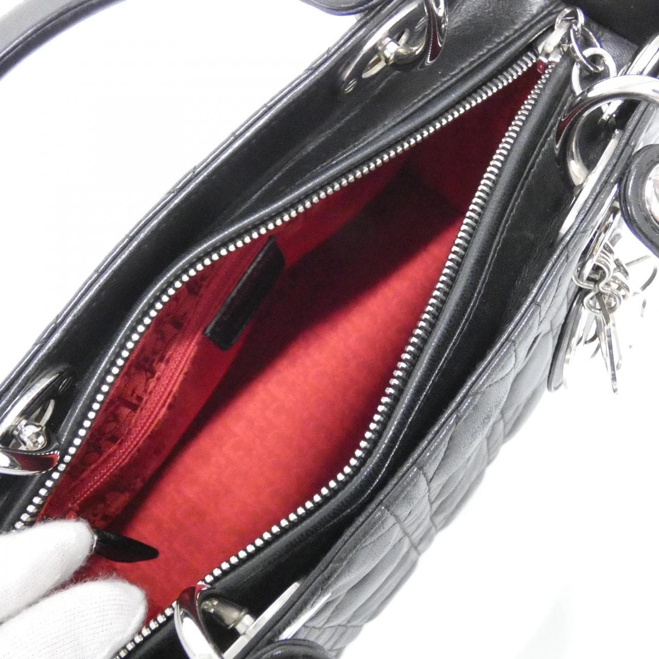 【ヴィンテージ】クリスチャンディオール レディ ディオール ミディアム CAL44551 バッグ