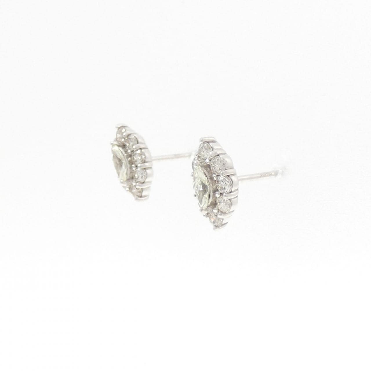 K18WG ダイヤモンド ピアス 0.48CT
