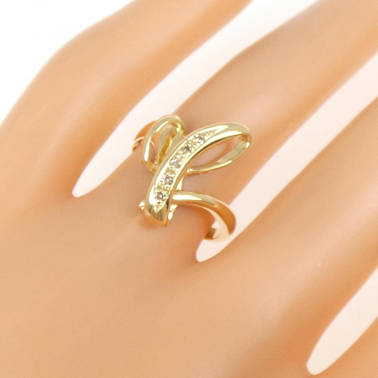 K18YG ダイヤモンド リング 0.05CT