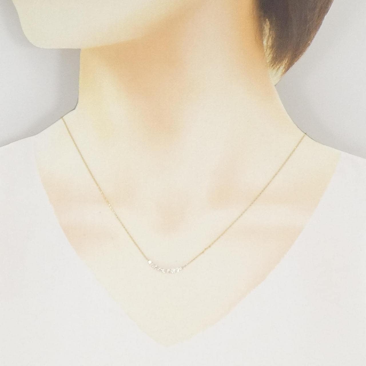K18YG ダイヤモンド ネックレス 0.32CT