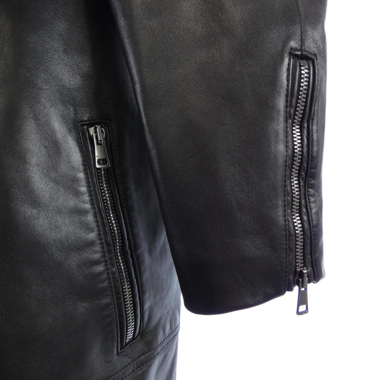 グッチ GUCCI 356251 XN166 レザーライダースジャケット
