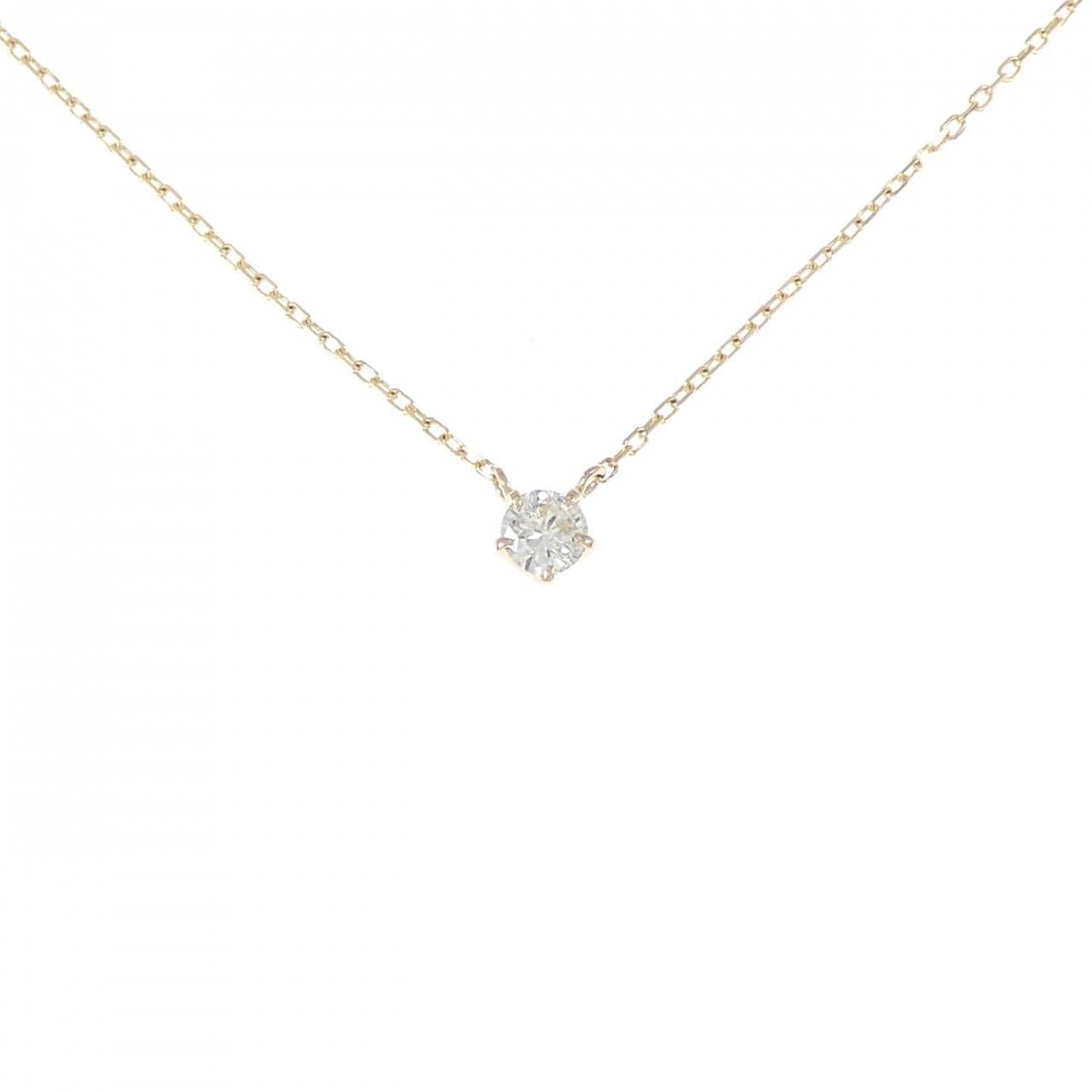 K18YG ソリティア ダイヤモンド ネックレス 0.24CT