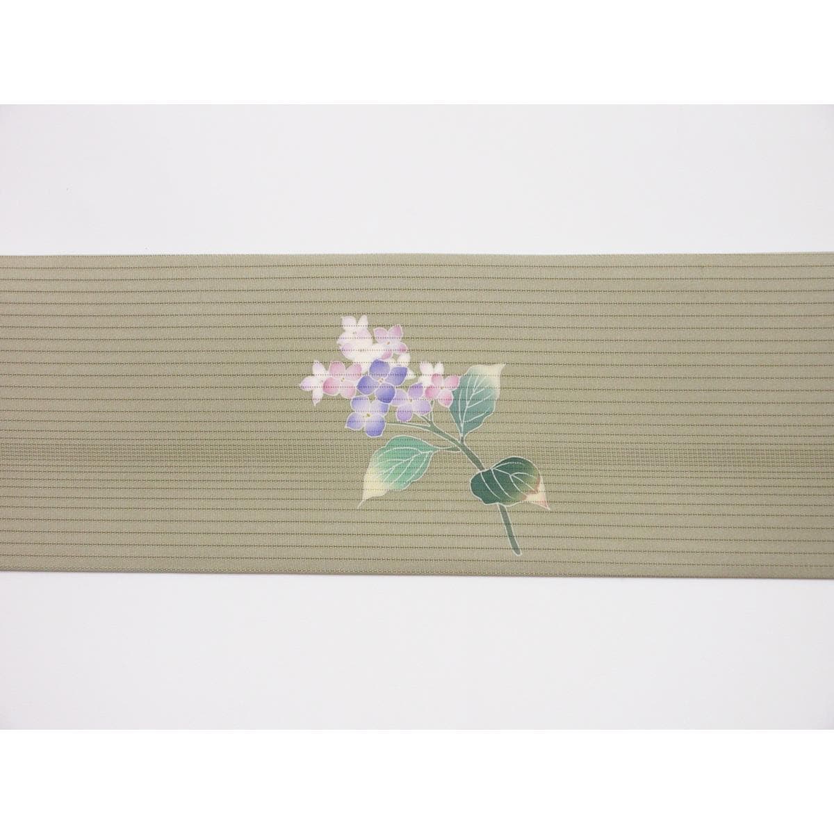 夏名古屋帯　竪絽染帯　友禅加工