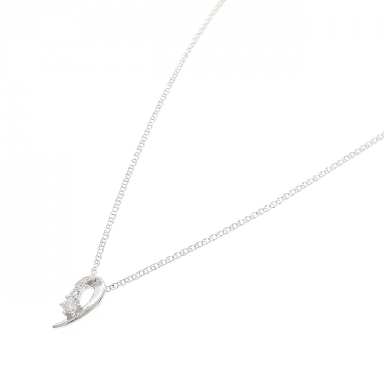 K18WG ダイヤモンド ネックレス 0.10CT