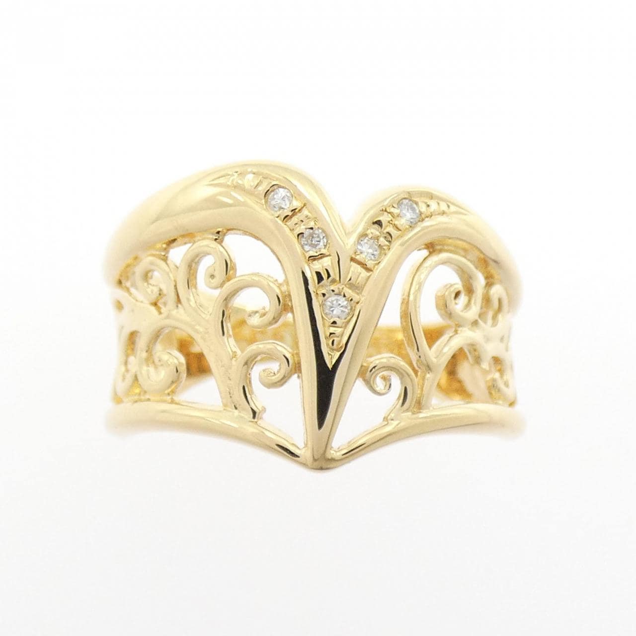 K18YG ダイヤモンド リング 0.03CT