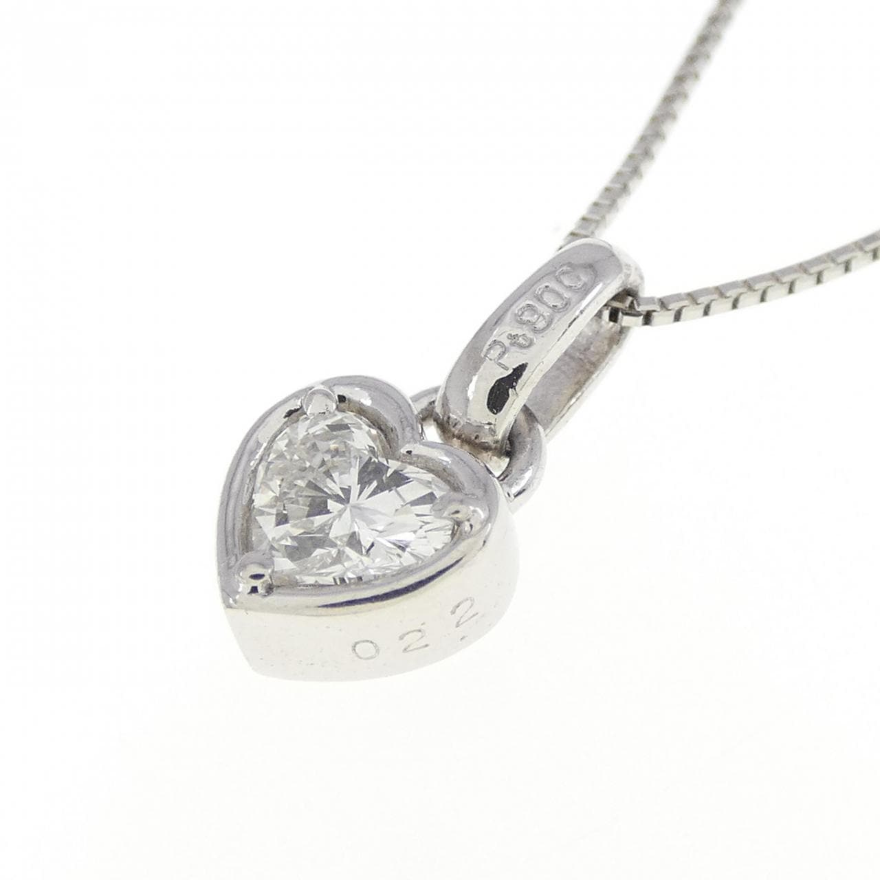 PT Heart Diamond Necklace 0.22CT