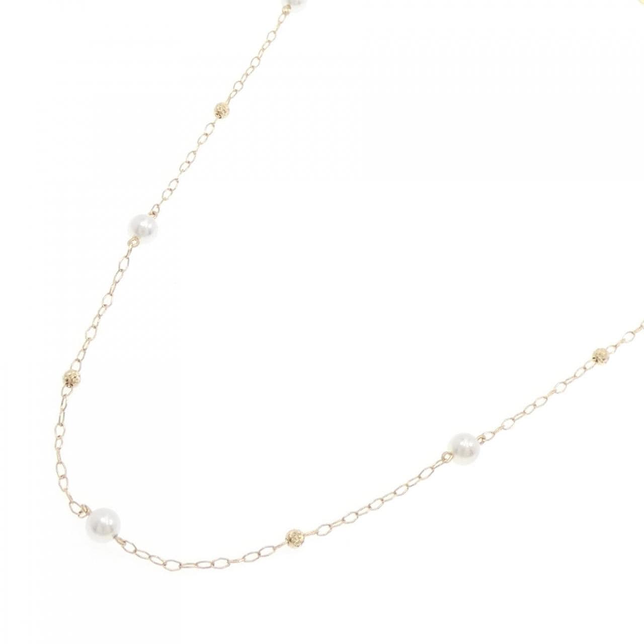 K18YG Akoya pearl necklace