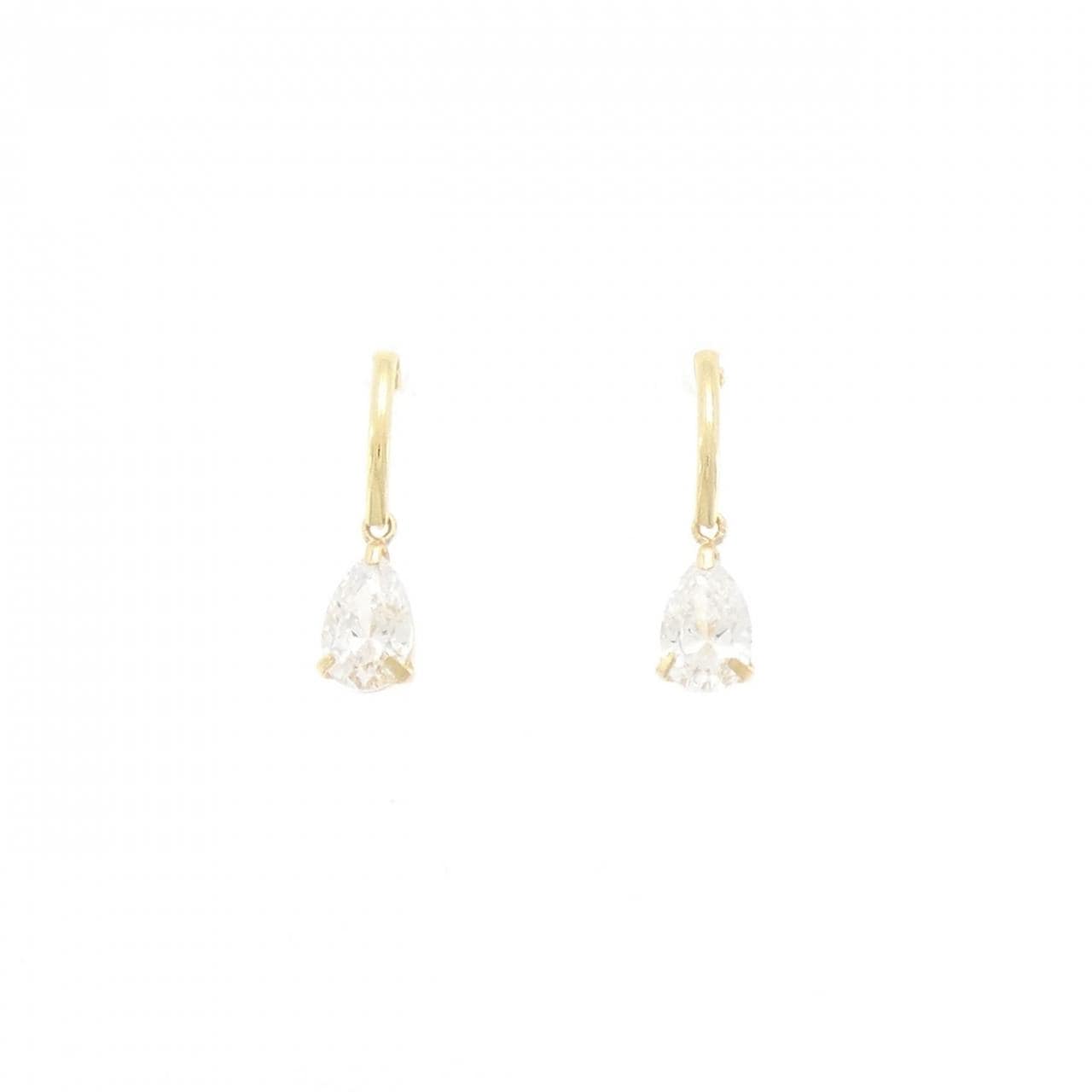 [BRAND NEW] K18YG Cubic Zirconia Earrings