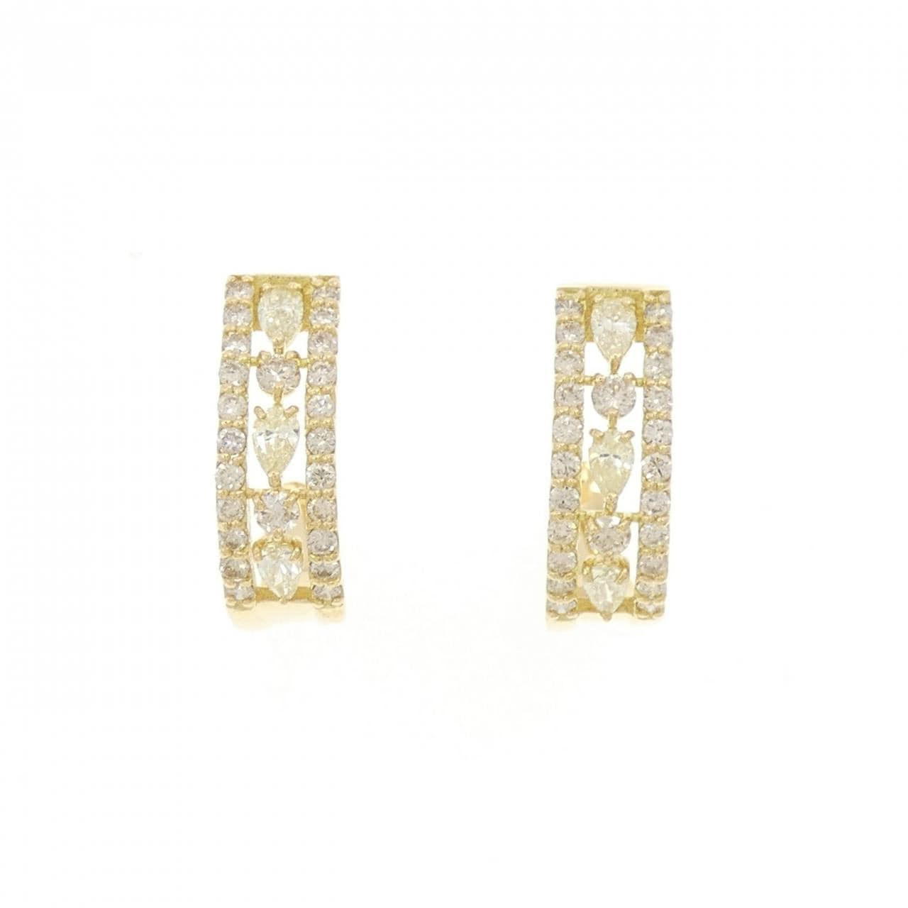 【新品】K18YG ダイヤモンド ピアス 0.60CT