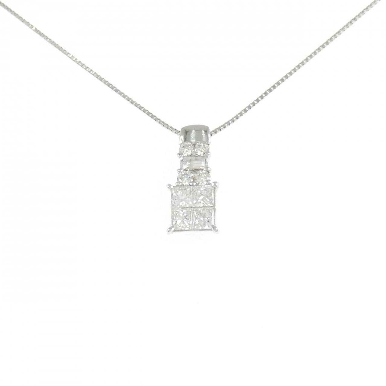 PT900/PT850 ダイヤモンド ネックレス 1.00CT