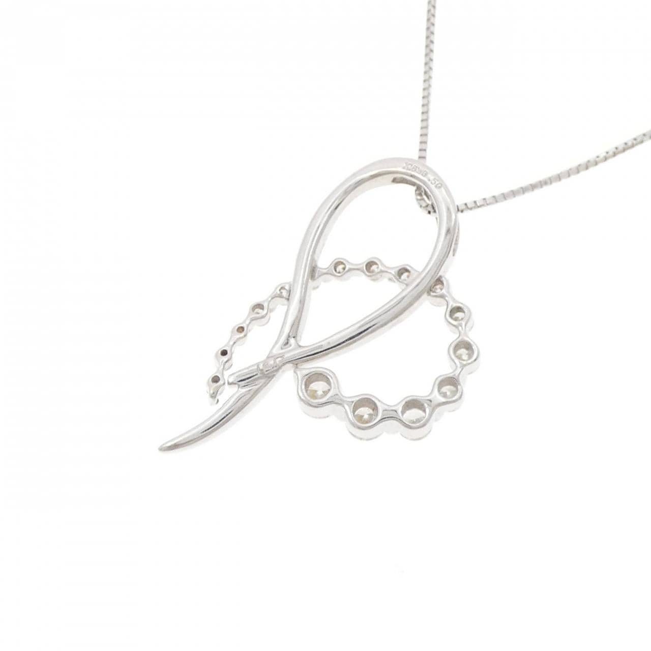 K18WG ダイヤモンド ネックレス 0.50CT