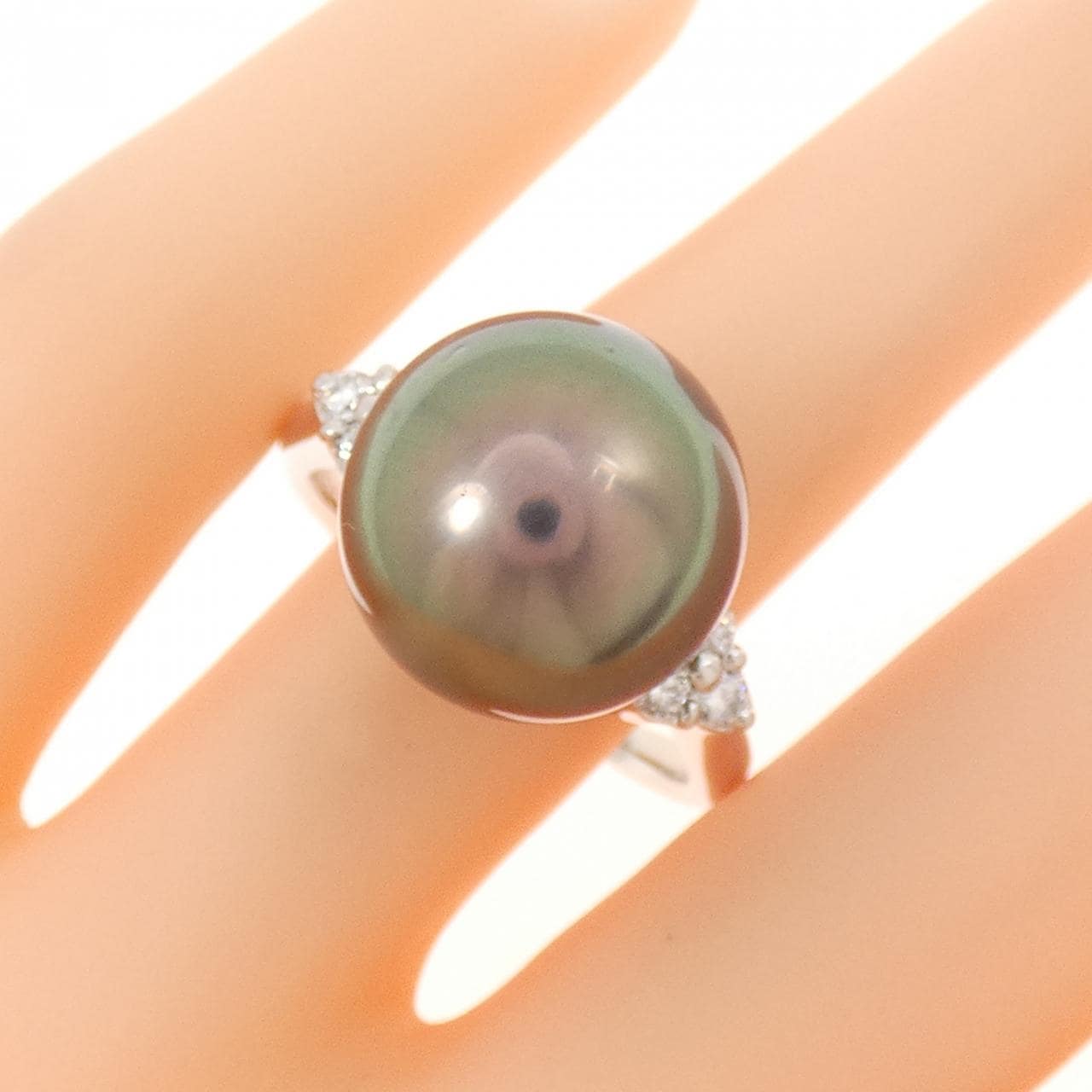 PT900 黒蝶パール リング 13.8mm